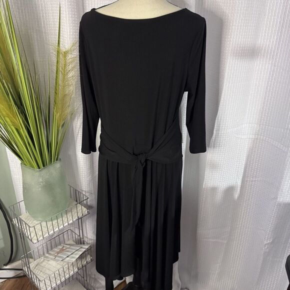 NEW Boston Proper XL Black Tie Back MIDI Dress Modest Traditional Workwear NWT - Picture 6 of 14